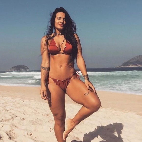 Gato Mia Bikini Ripple Red Adjustable Strap One Size - Picture 3 of 10